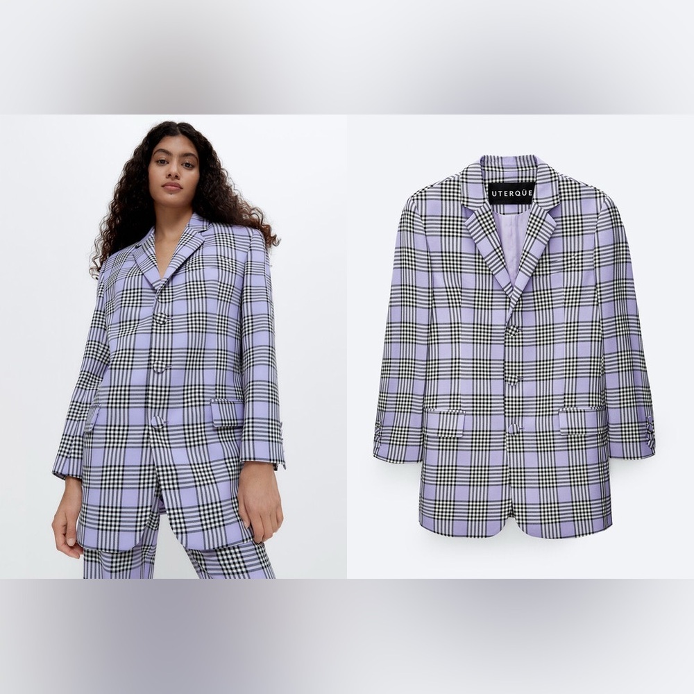 Uterque Check 2 Piece‎ Suit Sz S NWOT